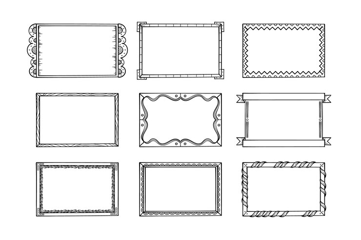 Vector gratuito colección de elegantes marcos ornamentales