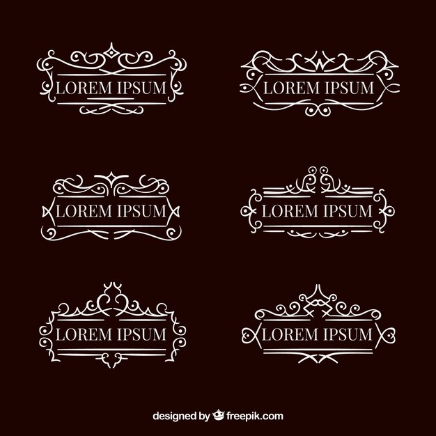 Colección de elegantes monogramas ornamentales
