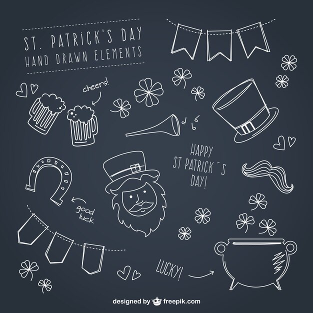 Colección del elemento bocetos San Patricio