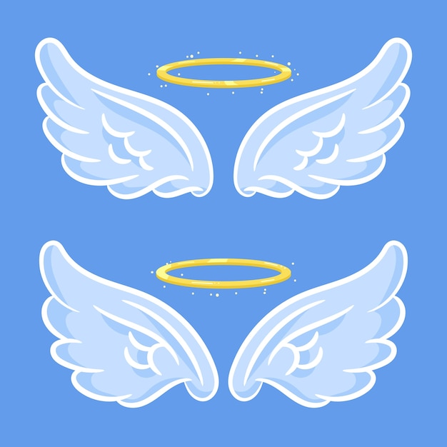 Colección de elementos angel halo