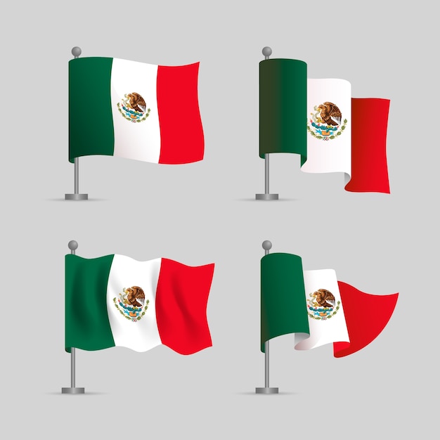 Colección de elementos de bandera degradado dia de la bandera