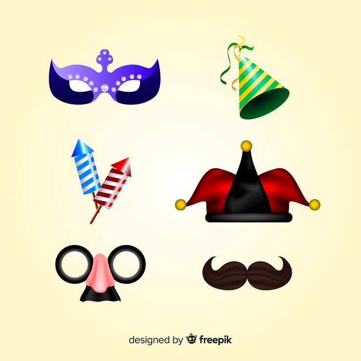 Vector gratuito colección de elementos de carnaval