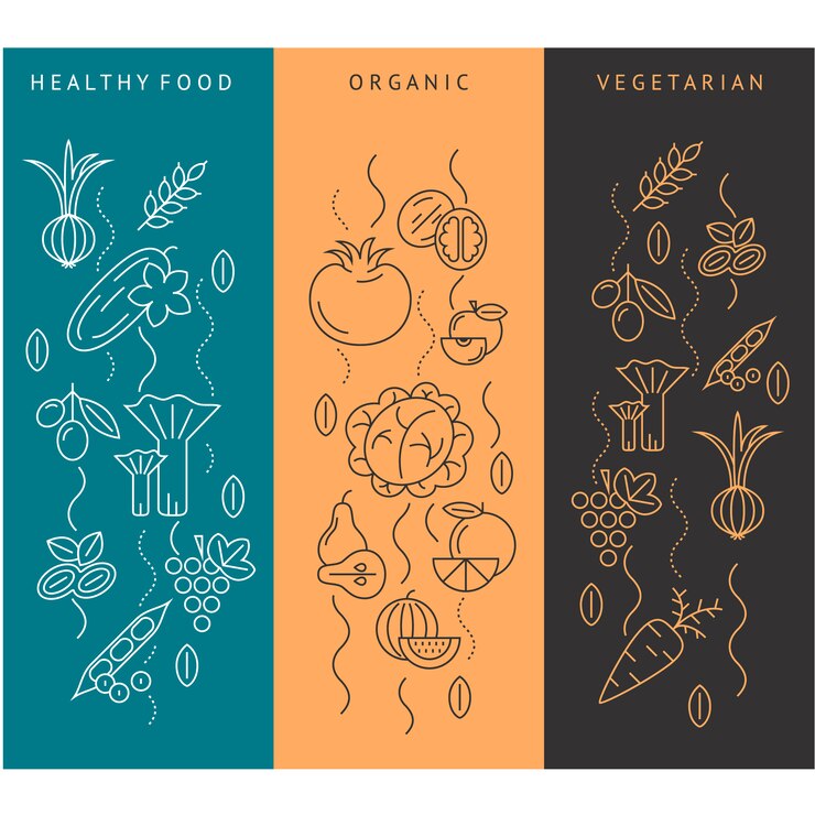 Vector gratuito colección de elementos de comida sana