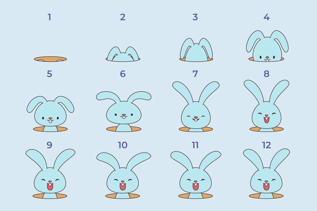 Colección de elementos de cuadros de animación dibujados a mano