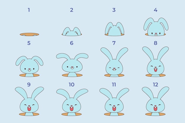 Colección de elementos de cuadros de animación dibujados a mano