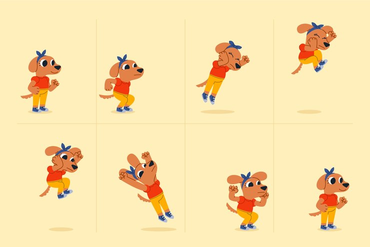 Vector gratuito colección de elementos de cuadros de animación dibujados a mano