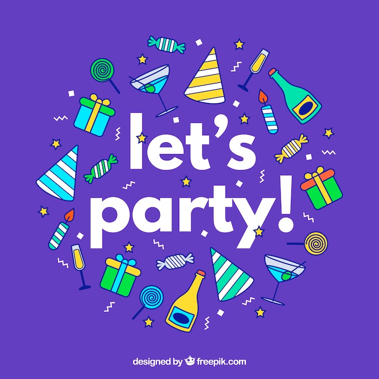 Vector gratuito colección de elementos de cumpleaños en estilo plano