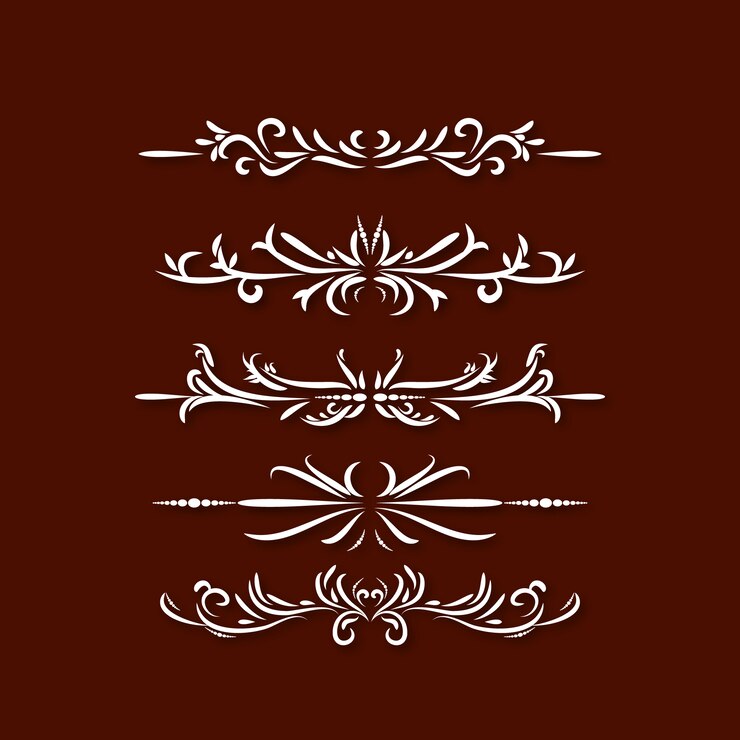 Vector gratuito colección de elementos decorativos blancos