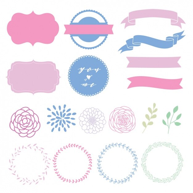 Vector gratuito colección de elementos decorativos