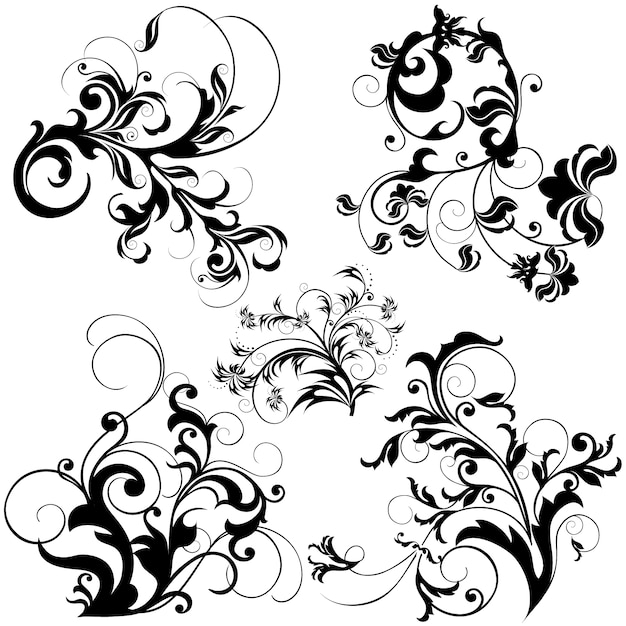 Colección de elementos decorativos