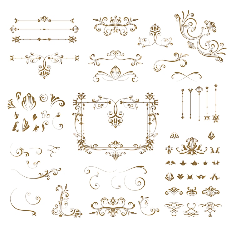 Vector gratuito colección de elementos decorativos