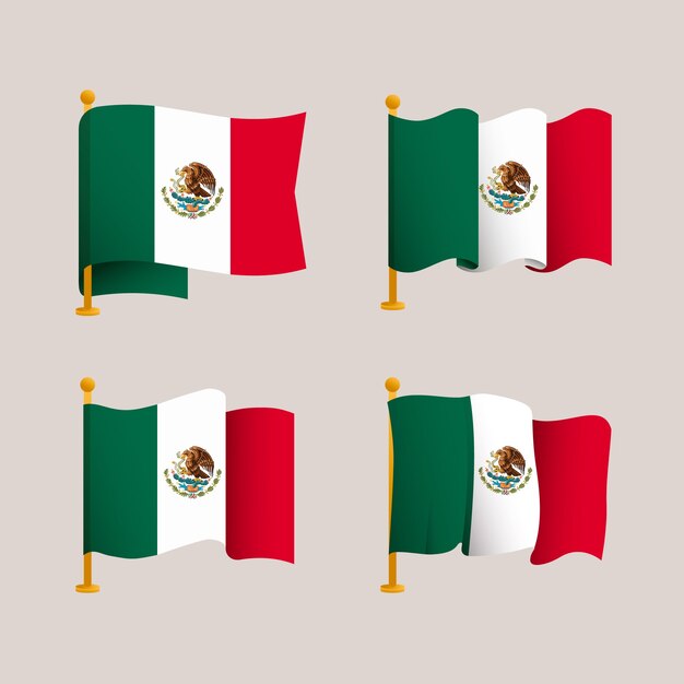Colección de elementos degradados para la conmemoración del día de la bandera.