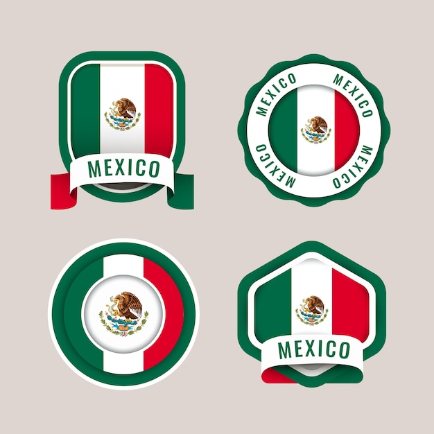Colección de elementos degradados para la conmemoración del día de la bandera.
