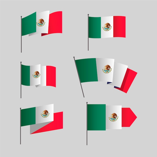 Colección de elementos degradados dia de la bandera.