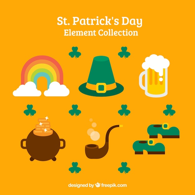 Colección de elementos del día de san patricio