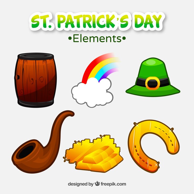 Vector gratuito colección de elementos del día de san patricio