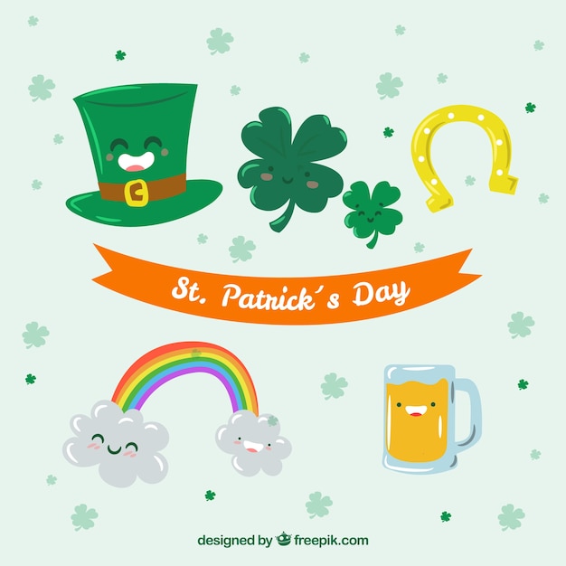 Colección de elementos del día de san patricio