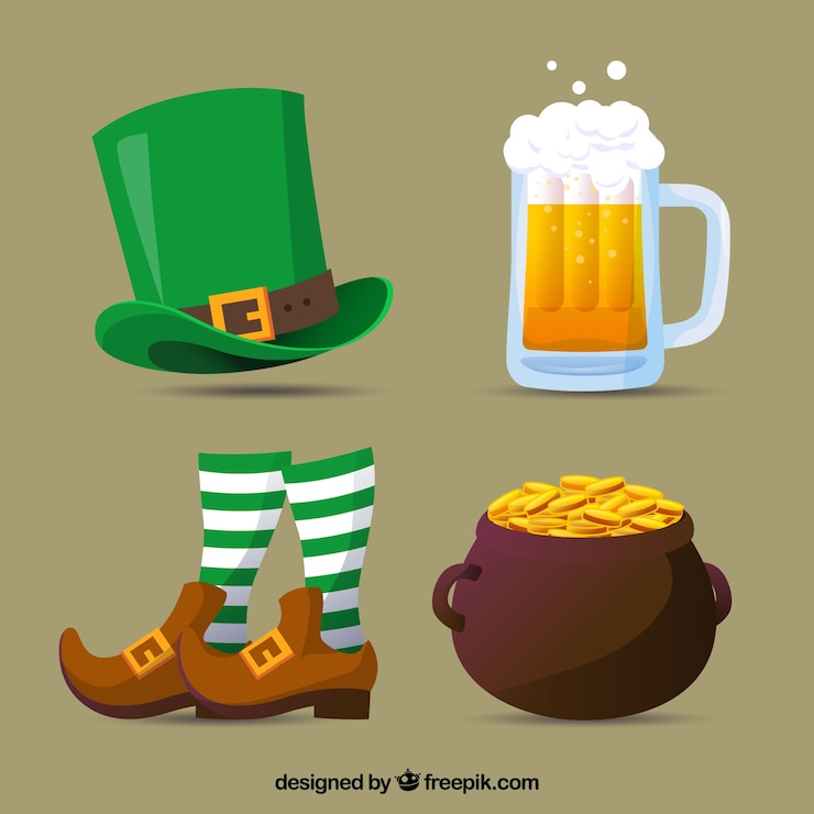 Vector gratuito colección de elementos del día de san patricio