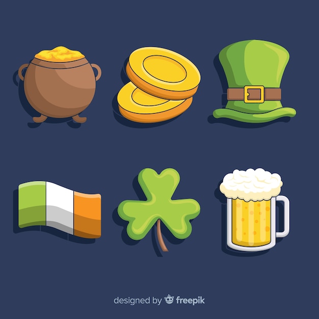 Colección de elementos del día de san patricio