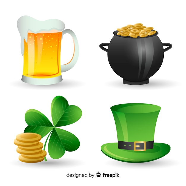 Colección de elementos del día de san patricio