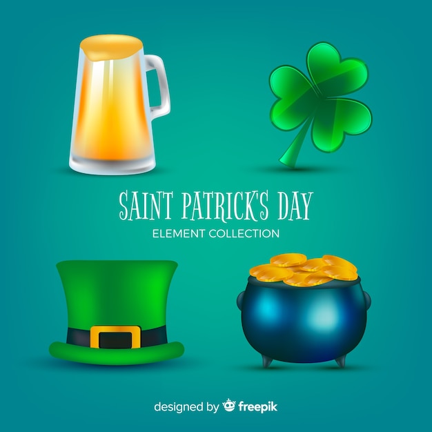 Colección de elementos del día de san patricio