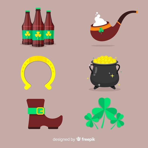 Colección de elementos del día de san patricio