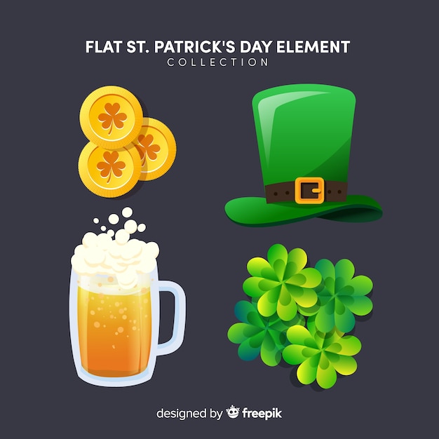 Colección de elementos del día de san patricio