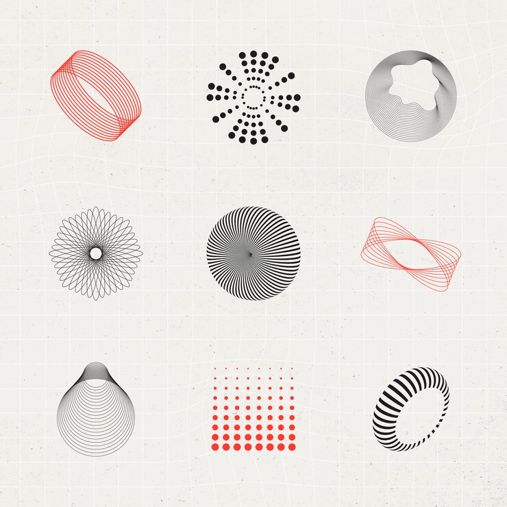 Vector gratuito colección de elementos de diseño abstracto 3d