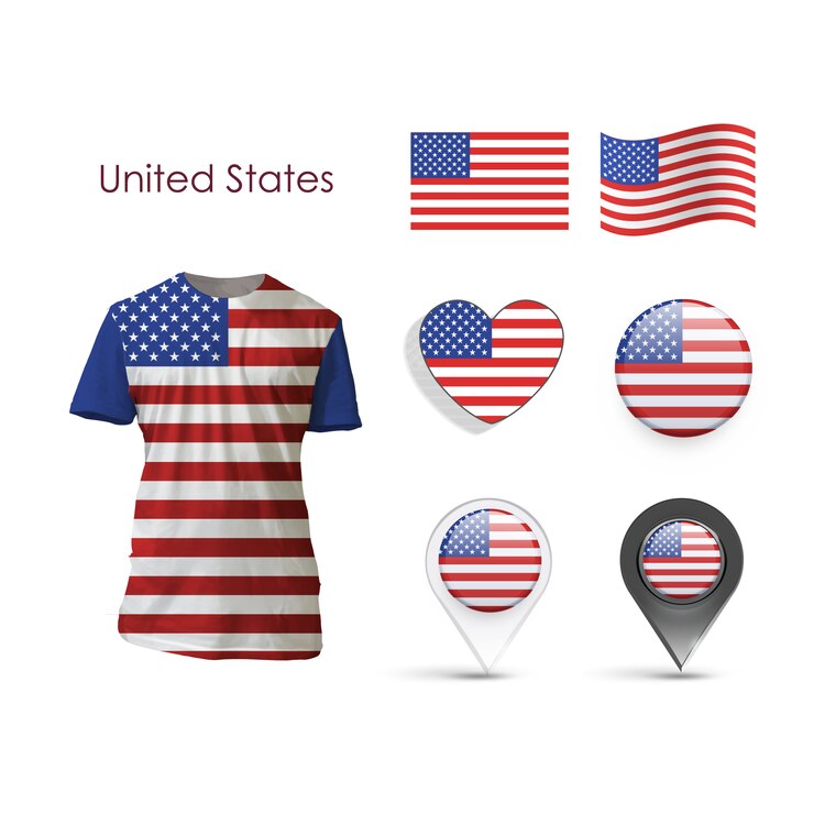 Vector gratuito colección de elementos con diseño de eeuu