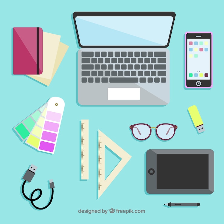 Vector gratuito colección de elementos de diseño gráfico en estilo plano
