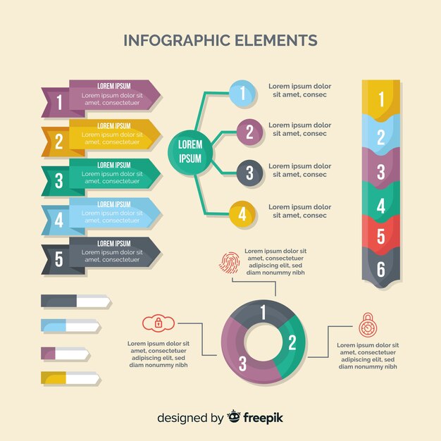 Colección de elementos de diseño infográfico