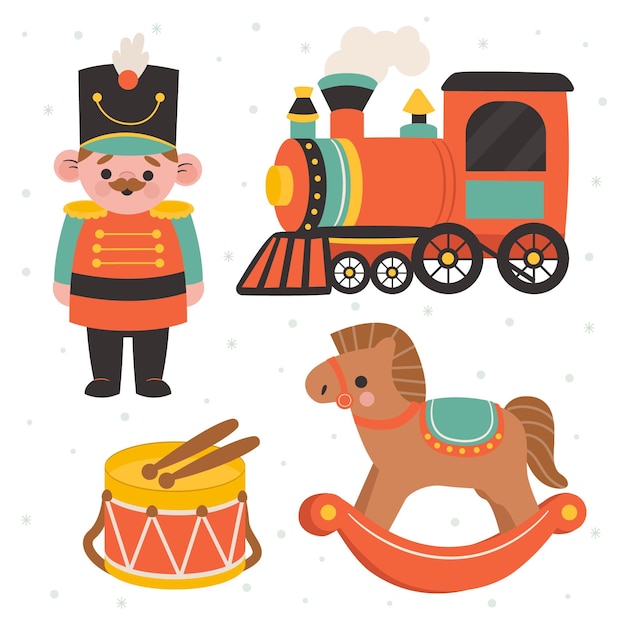 Colección de elementos para diseño navideño