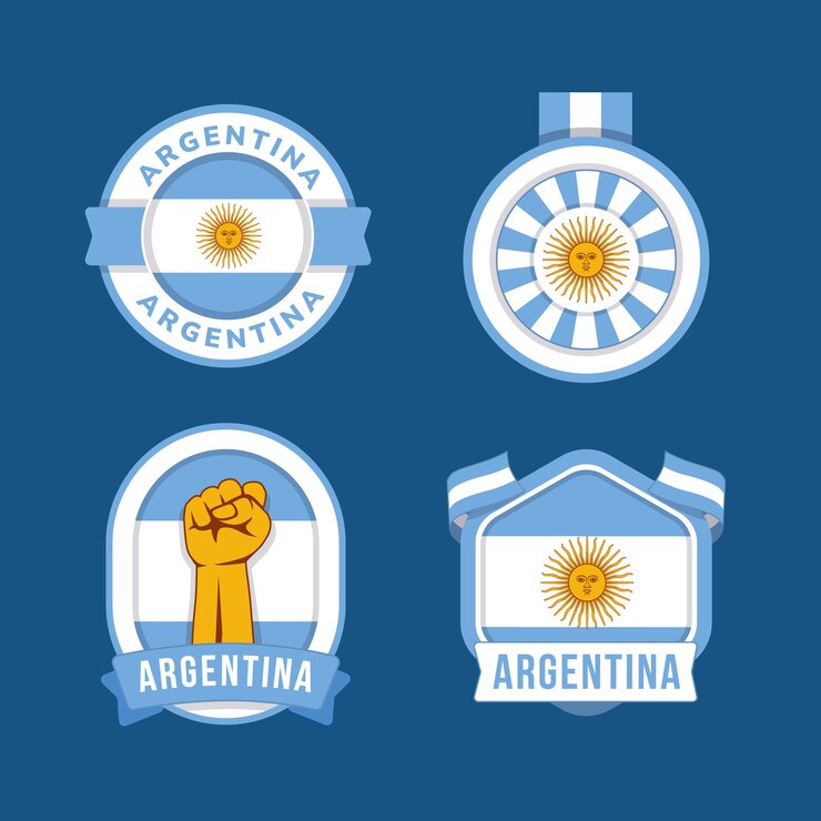 Vector gratuito colección de elementos de diseño plano para la revolución argentina del 25 de mayo