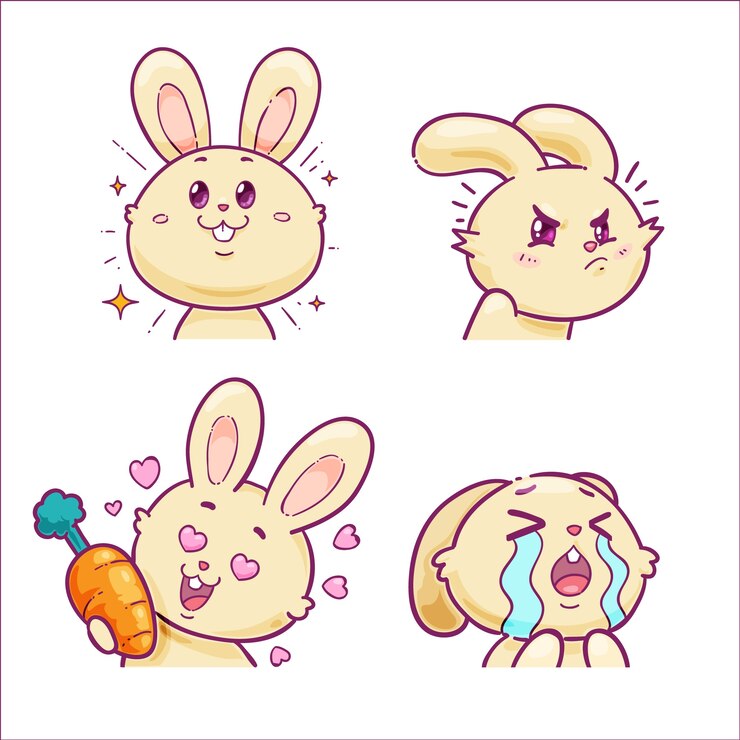 Vector gratuito colección de elementos de emotes dibujados a mano