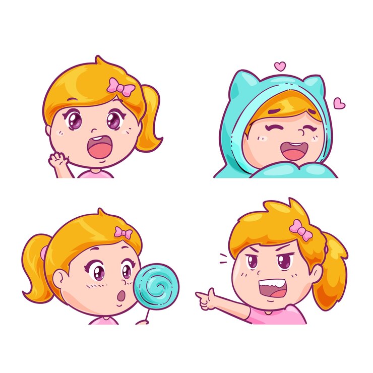 Vector gratuito colección de elementos de emotes dibujados a mano