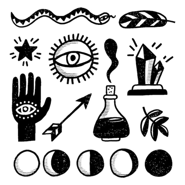 Colección de elementos esotéricos