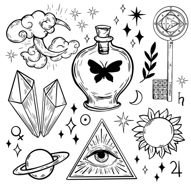 Colección de elementos esotéricos