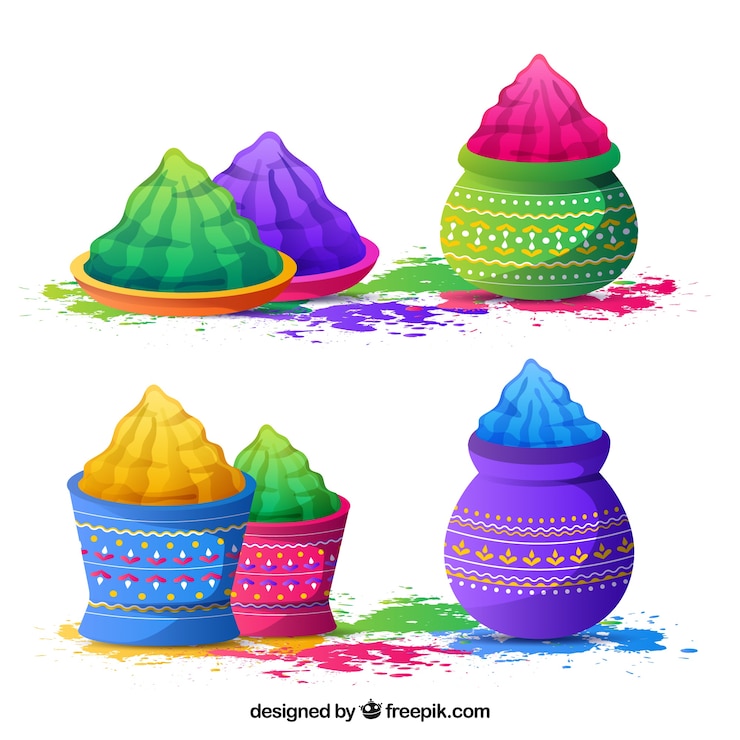 Vector gratuito colección elementos festival holi
