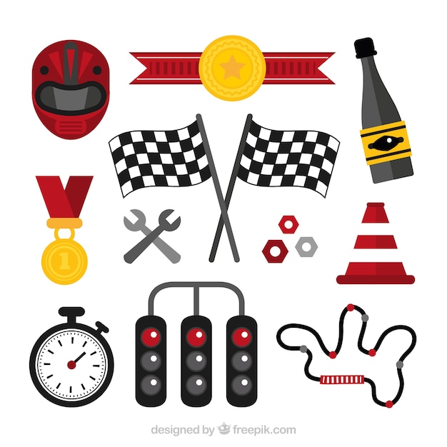 Colección de elementos de formula 1