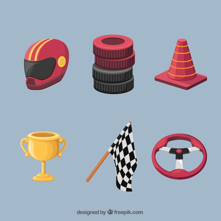 Vector gratuito colección de elementos de formula 1