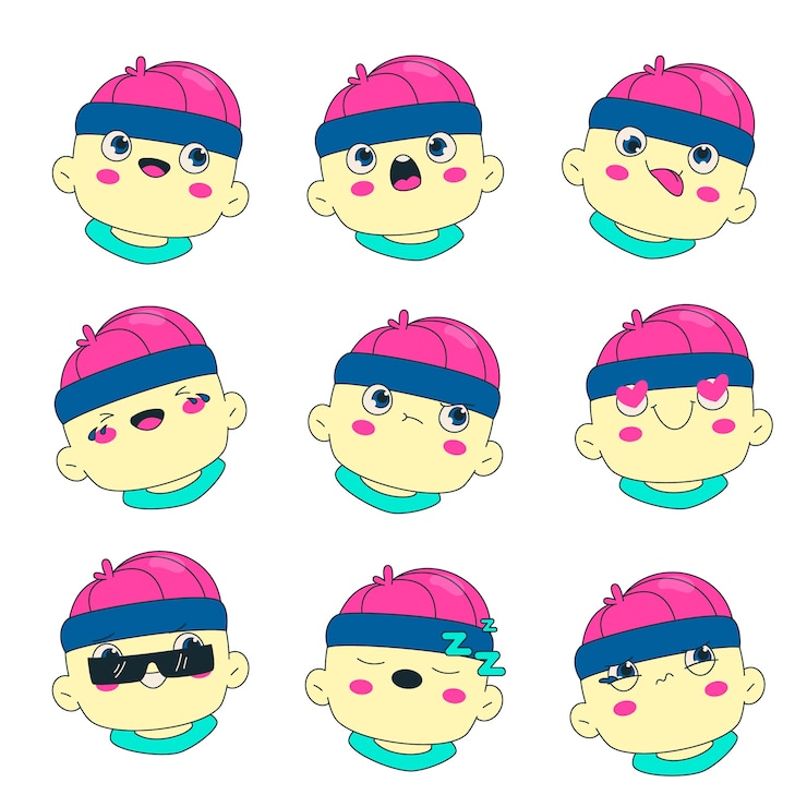 Vector gratuito colección de elementos de gestos dibujados a mano