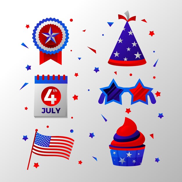 Colección de elementos de Gradiente 4 de julio