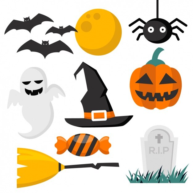 Colección de elementos de halloween