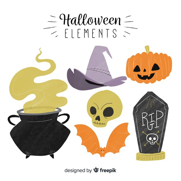 Colección de elementos de halloween