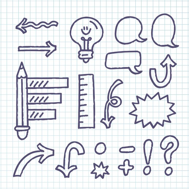 Colección de elementos de infografía escolar