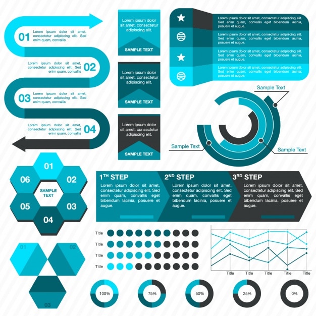 Colección de elementos de infografía