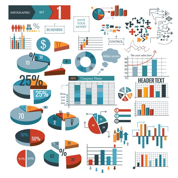 Colección de elementos de infografía