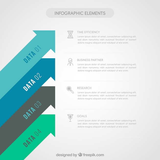 Vector gratuito colección de elementos de infografía