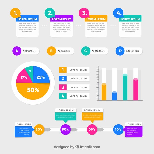 Colección de elementos de infografía