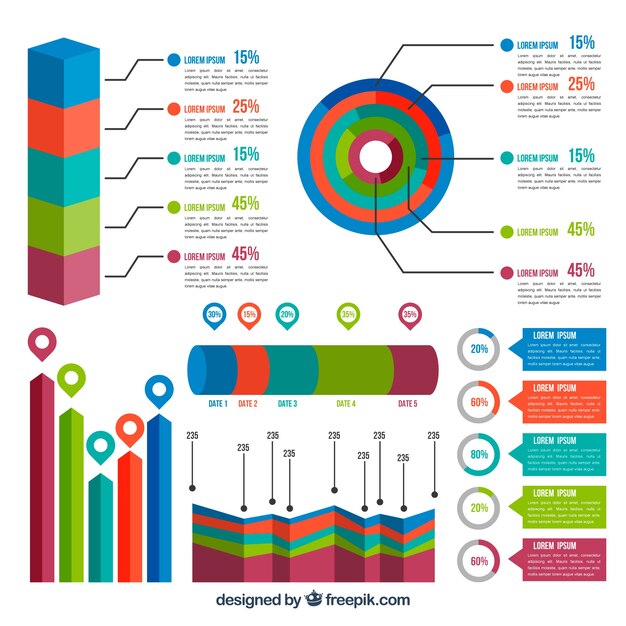 Colección de elementos de infografía